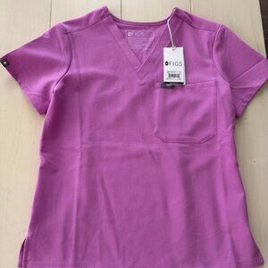 Figs Pink Cloud Set Catarina One-Pocket Top and High Waisted Yola Skinny XXS